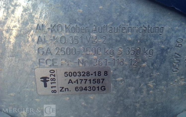 HUBIERE REMORQUE PORTE ENGIN 2T8  EV-434-SJ