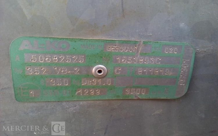 HUBIERE REMORQUE PORTE ENGIN 2T8  EV-452-XM