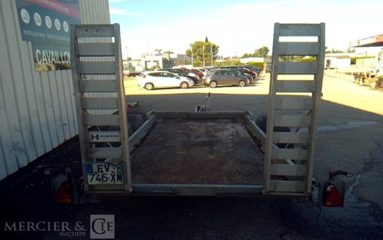 HUBIERE REMORQUE PORTE ENGIN 2 ESSIEUX PTAC 3500KG ALU EV-745-XM