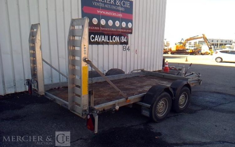 HUBIERE REMORQUE PORTE ENGIN 2 ESSIEUX PTAC 3500KG ALU EV-745-XM
