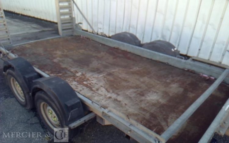 HUBIERE REMORQUE PORTE ENGIN 2 ESSIEUX PTAC 3500KG ALU EV-745-XM