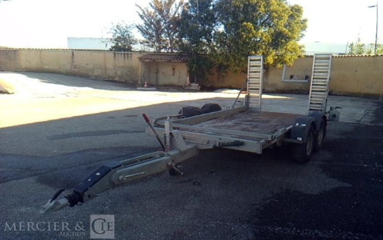 HUBIERE REMORQUE PORTE ENGIN 2 ESSIEUX PTAC 3500KG ALU EV-745-XM