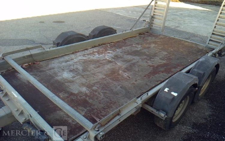 HUBIERE REMORQUE PORTE ENGIN 2 ESSIEUX PTAC 3500KG ALU EV-745-XM
