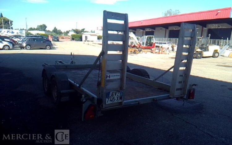 HUBIERE REMORQUE PORTE ENGIN 2 ESSIEUX PTAC 3500KG ALU EV-745-XM