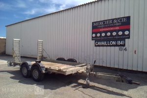 HUBIERE REMORQUE PORTE ENGIN 2 ESSIEUX 3500KG ALU FE-407-SD