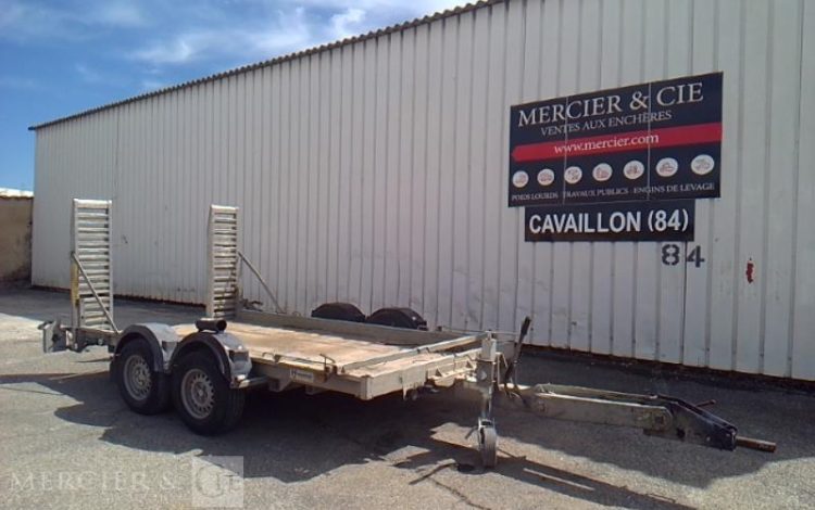 HUBIERE REMORQUE PORTE ENGIN 2 ESSIEUX 3500KG ALU FE-407-SD