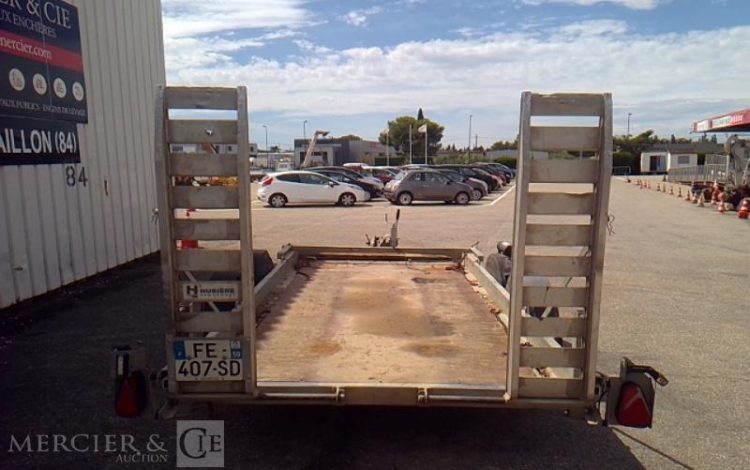 HUBIERE REMORQUE PORTE ENGIN 2 ESSIEUX 3500KG ALU FE-407-SD