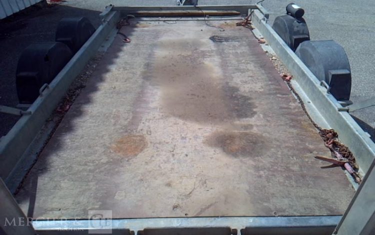 HUBIERE REMORQUE PORTE ENGIN 2 ESSIEUX 3500KG ALU FE-407-SD