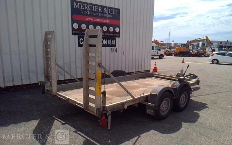 HUBIERE REMORQUE PORTE ENGIN 2 ESSIEUX 3500KG ALU FE-407-SD