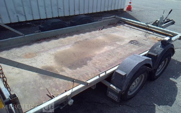 HUBIERE REMORQUE PORTE ENGIN 2 ESSIEUX 3500KG ALU FE-407-SD