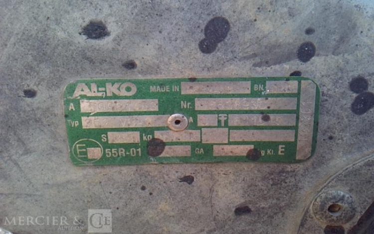HUBIERE REMORQUE PORTE ENGIN 2 ESSIEUX 3500KG ALU FE-407-SD