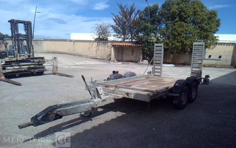 HUBIERE REMORQUE PORTE ENGIN 2 ESSIEUX 3500KG ALU FE-407-SD