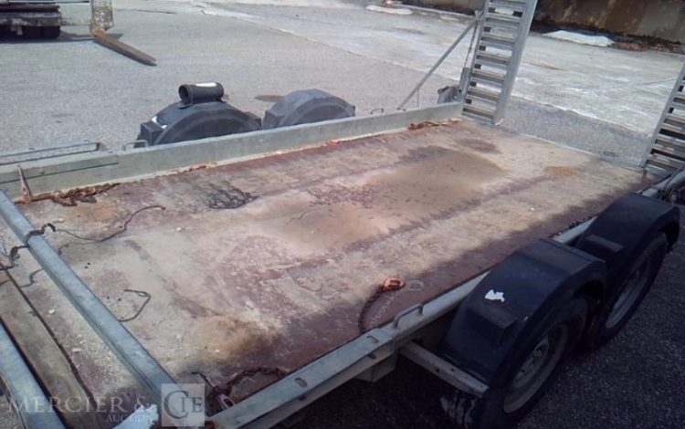 HUBIERE REMORQUE PORTE ENGIN 2 ESSIEUX 3500KG ALU FE-407-SD