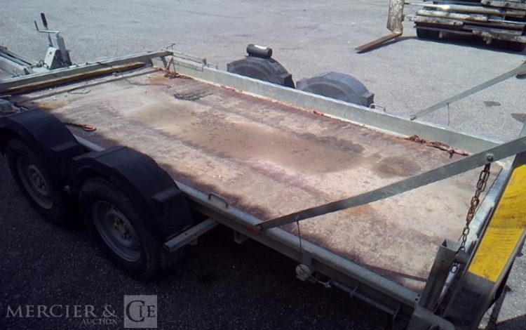 HUBIERE REMORQUE PORTE ENGIN 2 ESSIEUX 3500KG ALU FE-407-SD