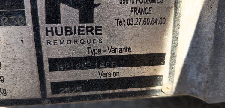 HUBIERE REMORQUE PORTE VOITURE 1T65  FE-941-EJ