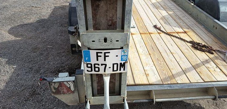 ECIM REMORQUE PORTE ENGIN 2T8  FF-967-DM
