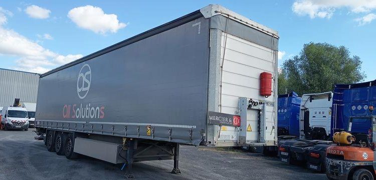 SCHMITZ SEMI ROMRQUE BACHEE NKS SCB S3T AVEC HAYON – 3 ESSIEUX  – PTAC 39 TONNES –  FL-487-CG