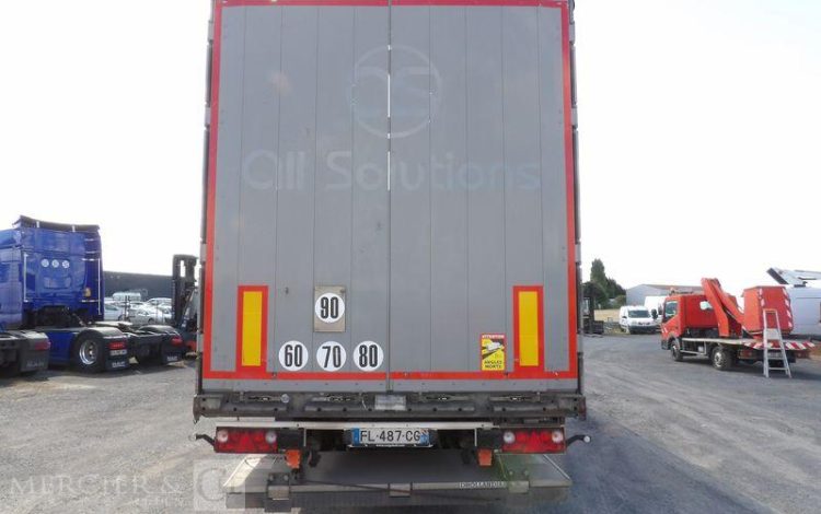 SCHMITZ SEMI ROMRQUE BACHEE NKS SCB S3T AVEC HAYON – 3 ESSIEUX  – PTAC 39 TONNES –  FL-487-CG