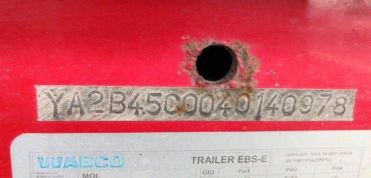 MOL BENNE A FERRAILLE DE 10M 60M3 3 ESSIEUX SUSP. AIR  FV-269-ZX