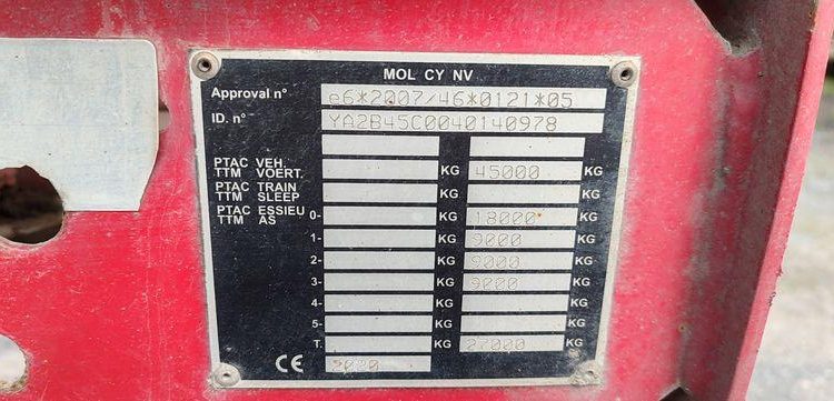 MOL BENNE A FERRAILLE DE 10M 60M3 3 ESSIEUX SUSP. AIR  FV-269-ZX