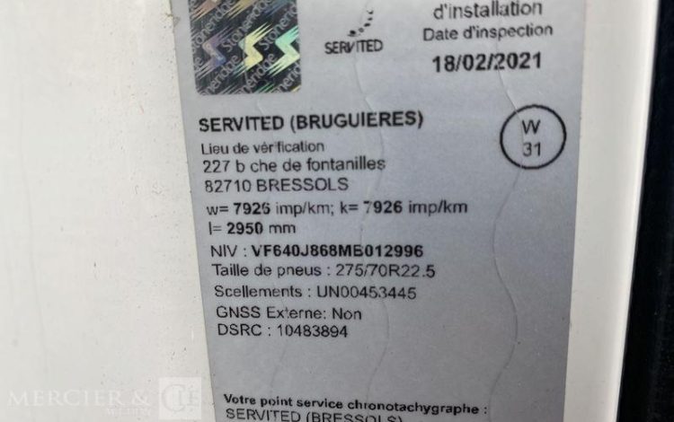 RENAULT CAMION FOREUSE + TARIERE GAMME D250 / DTI8 DIESEL – 4X2 – PTAC 13T BLANC FW-720-ZL