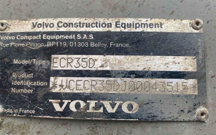 VOLVO ECR35D  260275