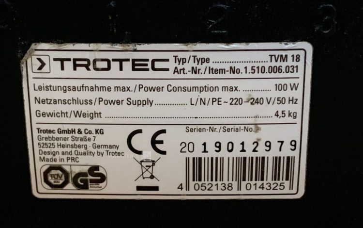 TROTEC TVM 18  BRA010920
