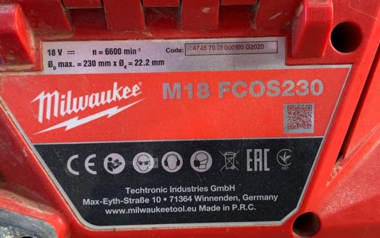 MILWAUKEE M18 FCOS230  DEC010312