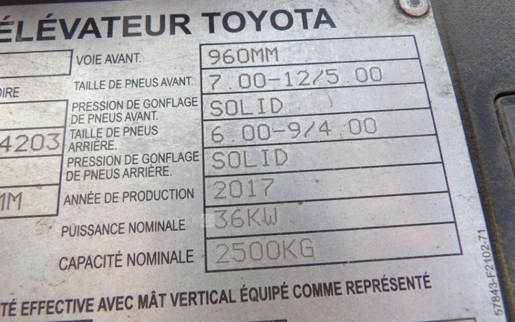 TOYOTA 02-8FDF25  2599691