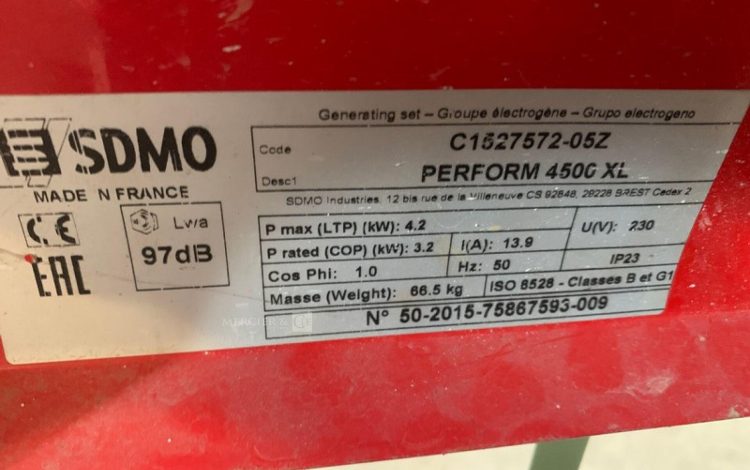 SDMO PERFORM 4500 XL  34MAM82025