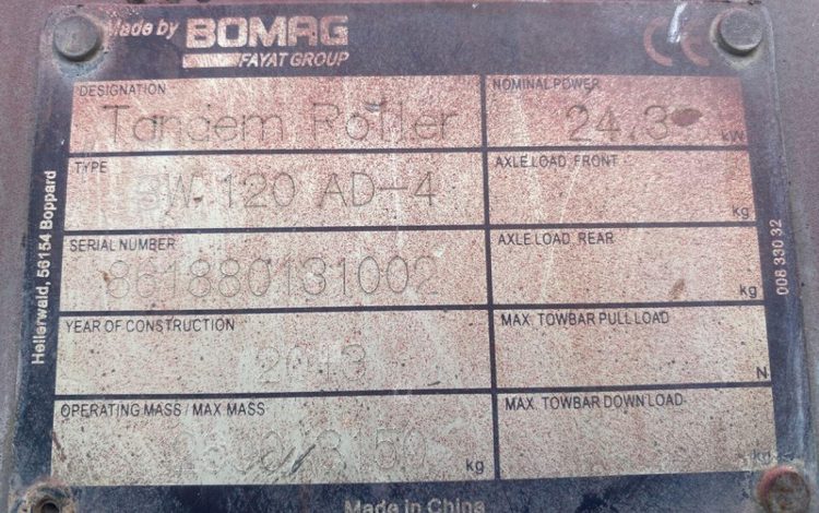 BOMAG BW120AD-4  F360F004