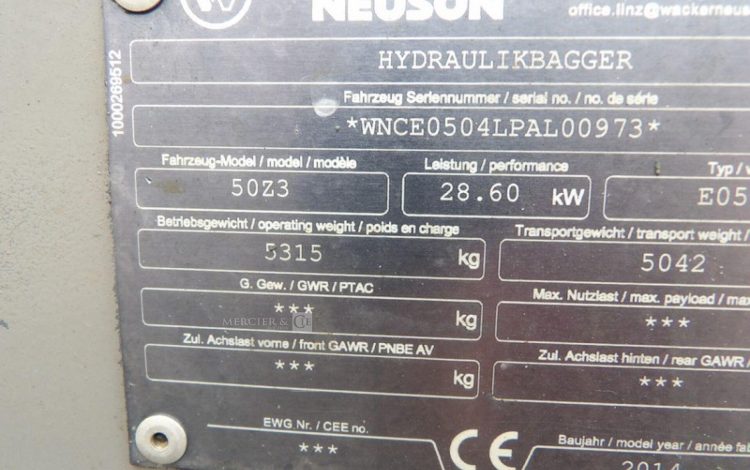 WACKER NEUSON 50Z3 / E05-04  H360G016