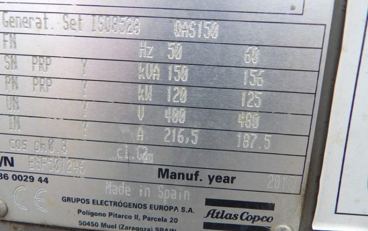 ATLAS COPCO QAS150  8157