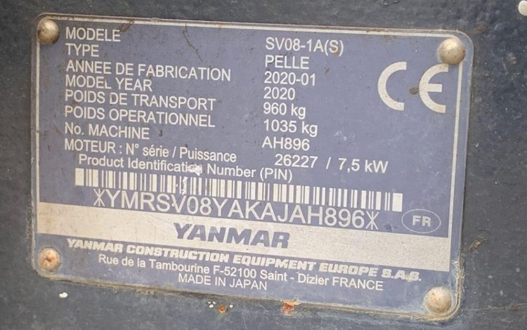 YANMAR SV08-1A(S)  JAH896