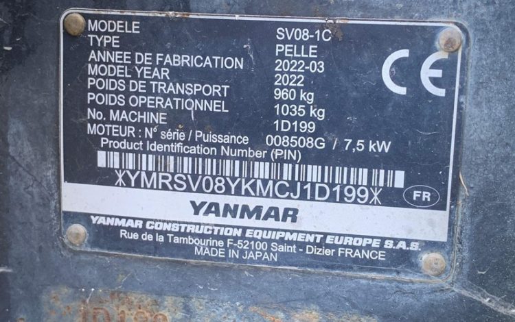 YANMAR SV08-1C  J1D199