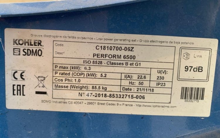 SDMO PERFORM 6500  GRO011460