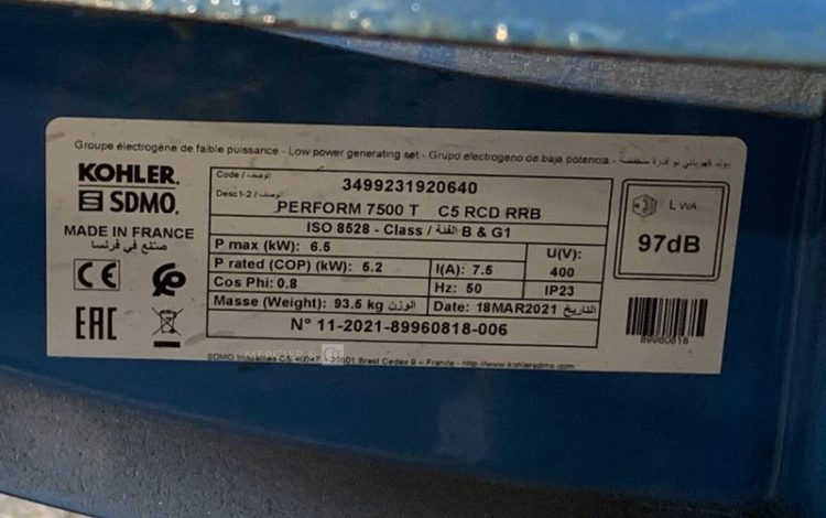 SDMO PERFORM 7500T C5 RCD RRB  GRO010275