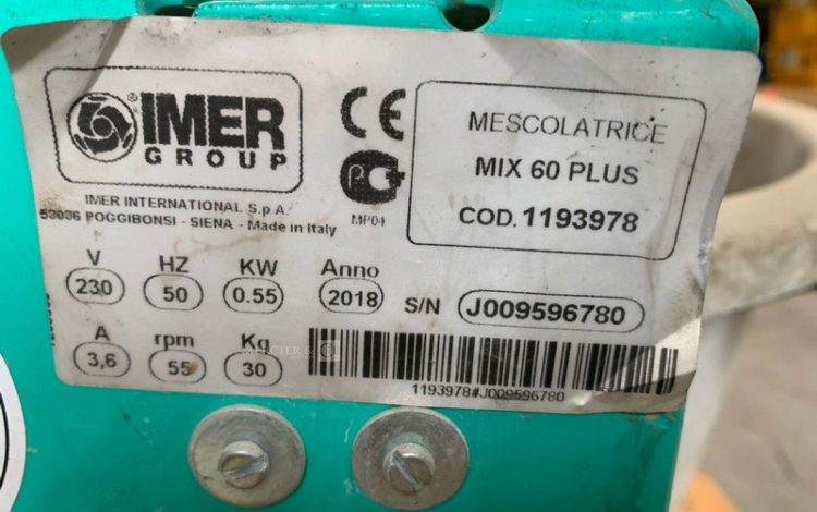 IMER MIX 60 PLUS  MAL010192