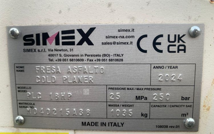 SIMEX RABOTEUSE AUTO NIVELLANTE AVEC TAPIS CONVOYEUR  SPLC18HP