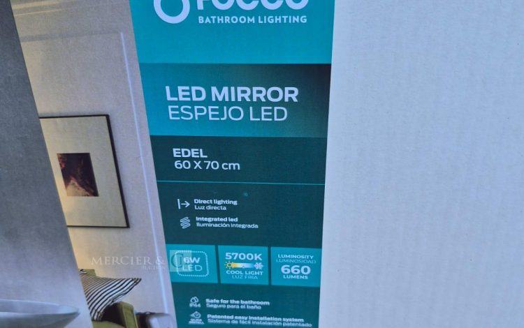autre Lot de 2 miroirs led de 60x70cm, 6W , 660 lumens marque Focco  392