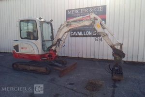 TAKEUCHI MINIPELLE TB 225 2T4 2073H AN2021 + PINCE MARTIN UG AN2021 GRIS 66401