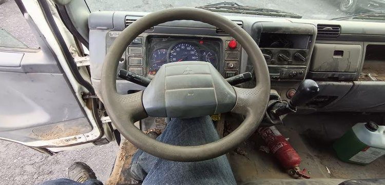 MITSUBISHI CANTER BENNE AVEC GRUE HIAB MODELE XS BLANC 997BDW69