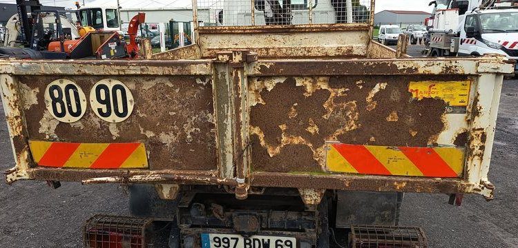 MITSUBISHI CANTER BENNE AVEC GRUE HIAB MODELE XS BLANC 997BDW69