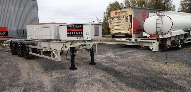 ASCA SEMI REMORQUE PORTE CONTAINER 3 ESSIEUX – PTAC 38 TONNES – ANNEE 2012  CJ-635-CG