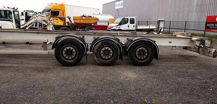 ASCA SEMI REMORQUE PORTE CONTAINER 3 ESSIEUX – PTAC 38 TONNES – ANNEE 2012  CJ-635-CG