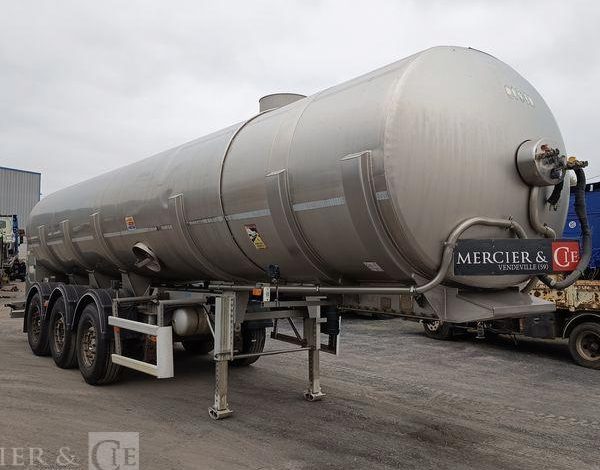 ETA SEMI REMORQUE SR3A CITERNE ALIMENTAIRE 3 ESSIEUX – PTAC : 38 TONNES – ANNEE 2016  EF-194-WZ