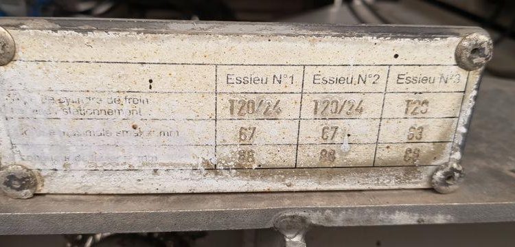 ETA SEMI REMORQUE SR3A CITERNE ALIMENTAIRE 3 ESSIEUX – PTAC : 38 TONNES – ANNEE 2016  EF-194-WZ
