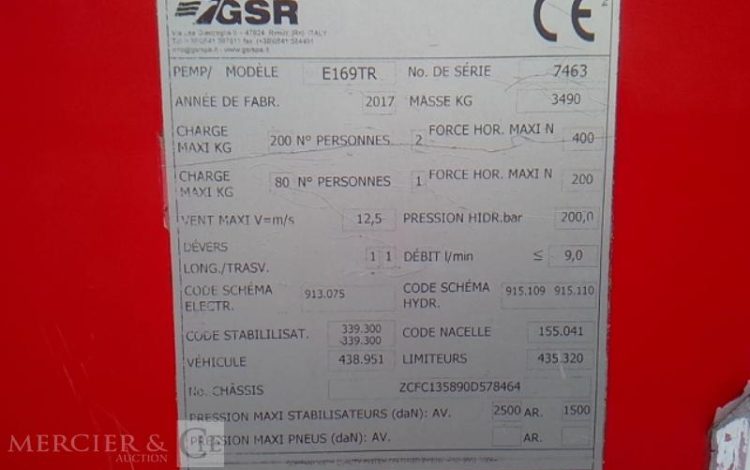 GSR 35S12 EQUIPE  NACELLE 16M  EL-926-MY