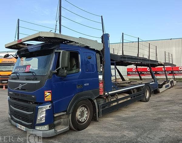 VOLVO VOLVO FM 420 PORTE VOITURE AVEC REMORQUE GA-135-PZ BLEU ER-150-LV