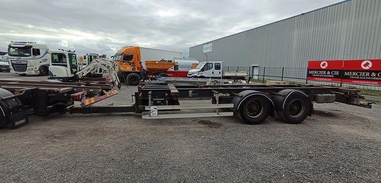 MERCEDES PORTEUR ACTROS 2543 PORTE CONTAINER AVEC REMORQUE PORTE CONTAINER BLANC ER-225-TQ